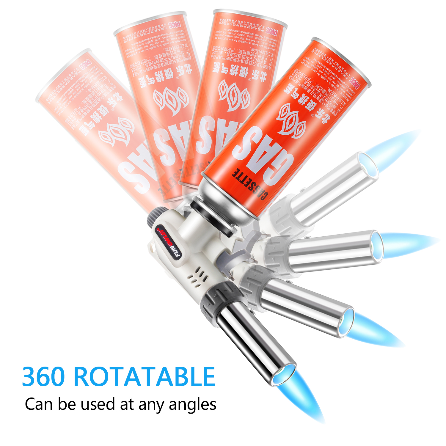 Butane Torch Kitchen Blow Lighter, Culinary Torches Head Professional